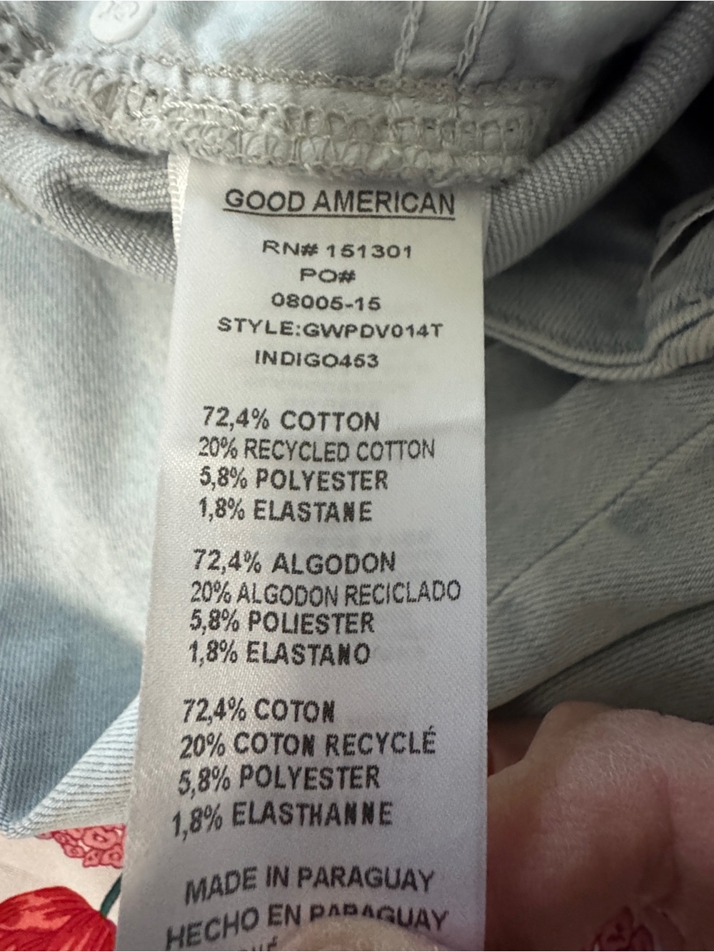 Good American Good Waist Palazzo Jeans Light Denim Size 6 / 28 EUC - Picture 7 of 9